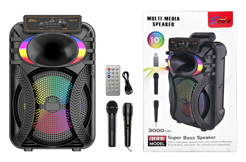 Boxa portabila cu bluetooth ZQS 10101 de 10 inch putere 20000W